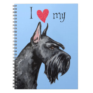 Jag älskar min jätte- Schnauzer Anteckningsbok