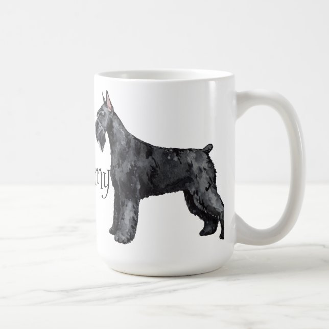 Jag älskar min jätte- Schnauzer Kaffemugg (Höger)