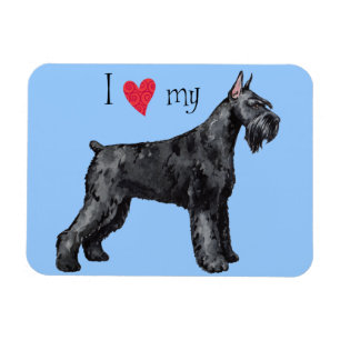 Jag älskar min jätte- Schnauzer Magnet
