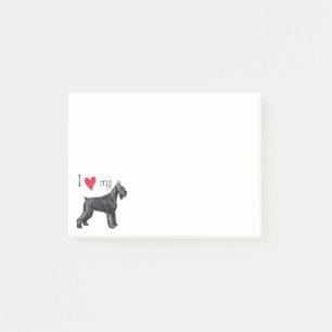 Jag älskar min jätte- Schnauzer Post-it Block