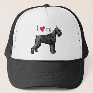 Jag älskar min jätte- Schnauzer Truckerkeps