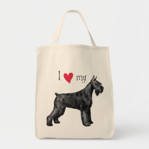 Jag älskar min jätte- Schnauzer Tygkasse