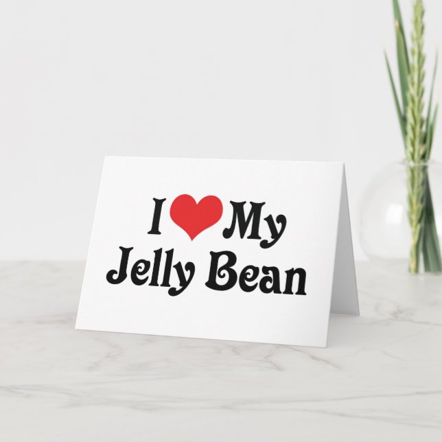Jag älskar min Jelly Bean Kort (Framsida)