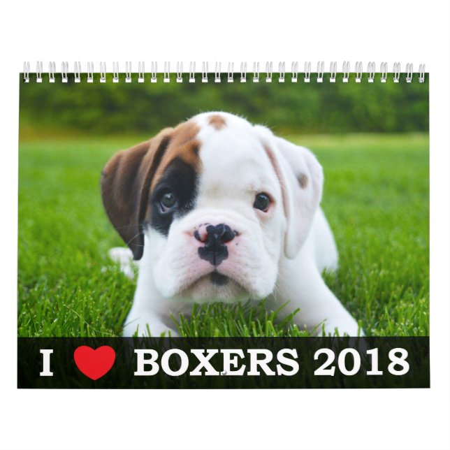 JAG ÄLSKAR MIN KALENDER FÖR BOXARE 2018 (Omslag)
