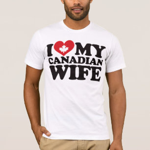 Jag älskar min kanadensiska fru t shirt