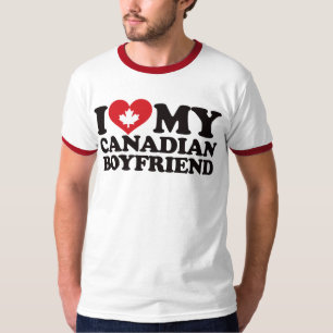 Jag älskar min kanadensiska pojkvän t shirt