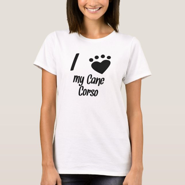 Jag älskar min Käpp Corso Tee Shirt (Framsida)