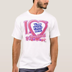 Jag älskar min käresta rosa/lila - foto tee shirt