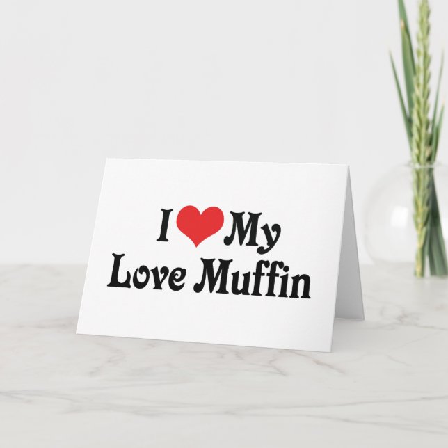 Jag älskar min kärleksmuffin kort (Framsida)