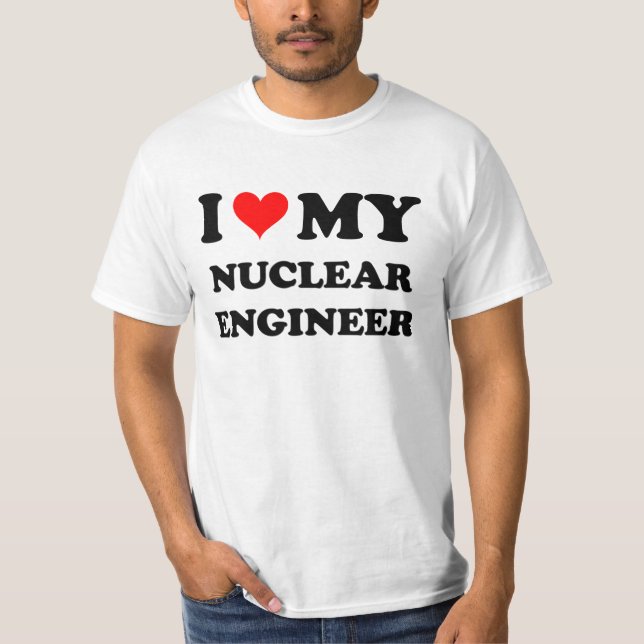 Jag älskar min kärn- ingenjör tee shirt (Framsida)