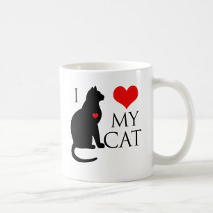 Jag älskar min katt kaffemugg