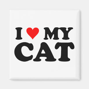 Jag älskar min katt magnet