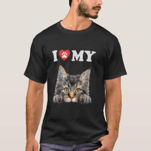 Jag älskar min katt Norsk Skogskatt Kul Katt Tröja