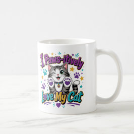 Jag älskar min katt oerhört – Rolig kaffekopp för