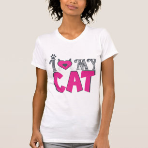 Jag älskar min katt – sött design för kattälskare t shirt