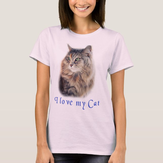 Jag älskar min katt t shirt (Framsida)