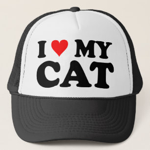 Jag älskar min katt truckerkeps
