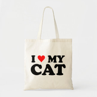 Jag älskar min katt tygkasse