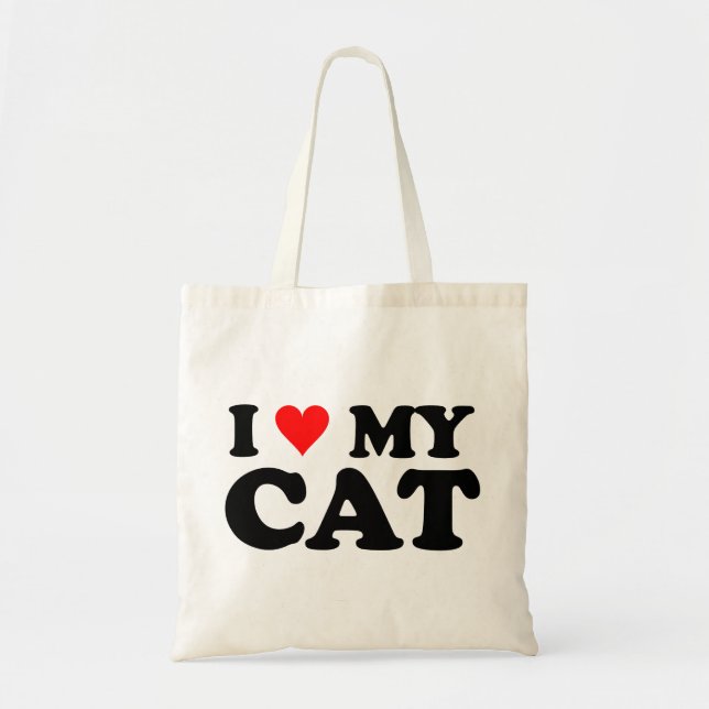Jag älskar min katt tygkasse (Framsidan)