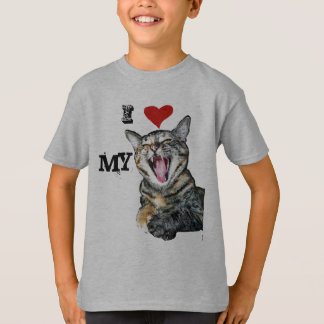 Jag älskar min kattanpassademall t-shirt