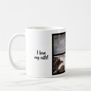 Jag älskar min katter med fotoCollage Kaffemugg