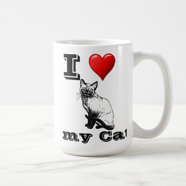 Jag älskar min kattmugg kaffemugg (Höger)