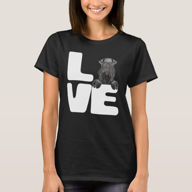 Jag älskar min Kerry Blue Terrier hund T Shirt (Framsida)