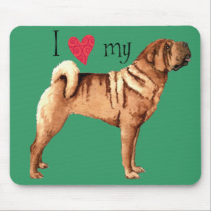 Jag älskar min kinesiska Shar-Pei Musmatta