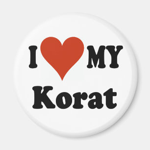 Jag älskar min Korat kattMerchandise Magnet