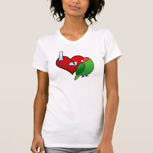 Jag älskar min körsbärsröda hövdade Conure T Shirt