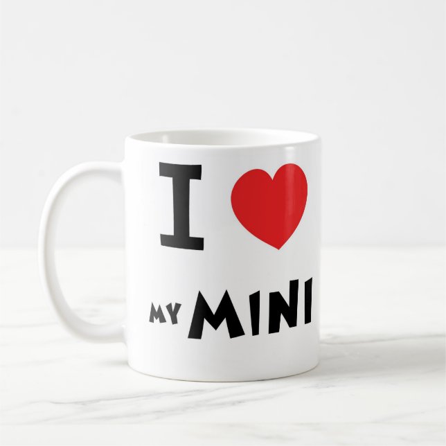 Jag älskar min kortkort kaffemugg (Vänster)