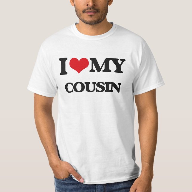 Jag älskar min kusin t-shirt (Framsida)