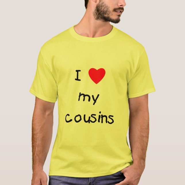 Jag älskar min kusiner tee shirt (Framsida)