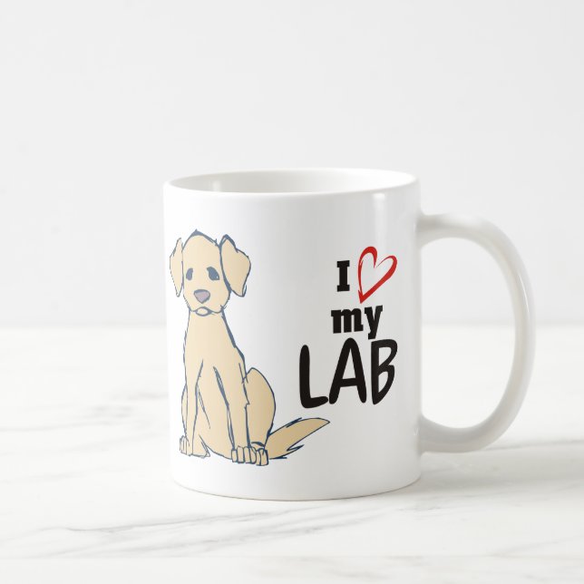 Jag älskar min labbLabrador Retriever Kaffemugg (Höger)