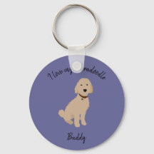 Jag älskar min Labradoodle-nyckelring
