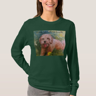 Jag älskar min Labradoodle T skjortalångärmad Tröja
