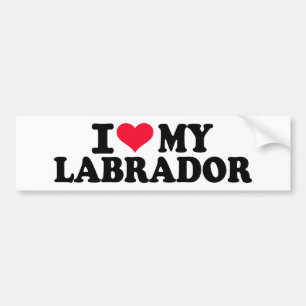 Jag älskar min Labrador Bildekal