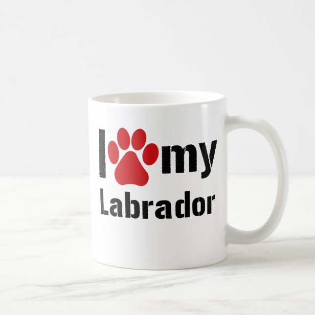 Jag älskar min Labrador Kaffemugg (Höger)