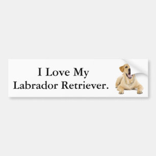 Jag älskar min Labrador Retriever #2 Bildekal