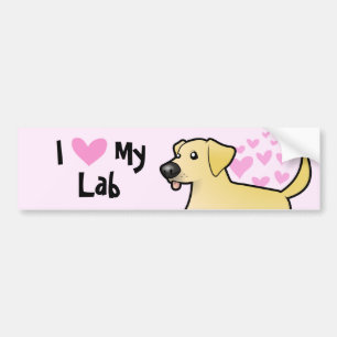 Jag älskar min Labrador Retriever Bildekal