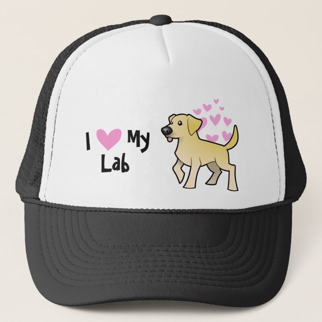 Jag älskar min Labrador Retriever Keps (Framsida)