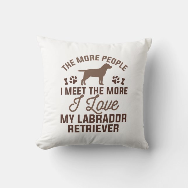 Jag älskar min labrador retriever kudde (Framsida)