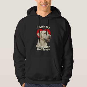 Jag älskar min labrador retriever valp hund hoodie