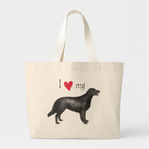 Jag älskar min Lägenhet-Jackade Retriever Jumbo Tygkasse