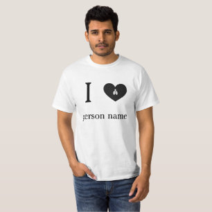 Jag älskar min "lägg till ditt namn" anpassad t shirt