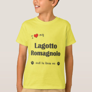 Jag älskar min Lagotto Romagnolo (den Male hunden T Shirt