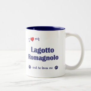 Jag älskar min Lagotto Romagnolo (den Male hunden Två-Tonad Mugg