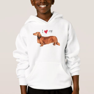 Jag älskar min långhåriga tax tee