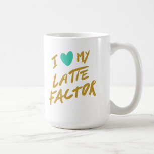 Jag älskar min Latte dela upp i faktorer Kaffemugg