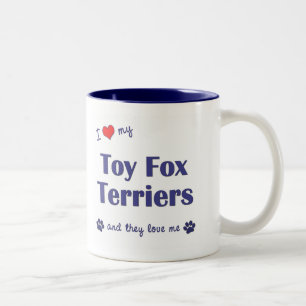 Jag älskar min leksakfoxterrier (åtskilliga Två-Tonad mugg